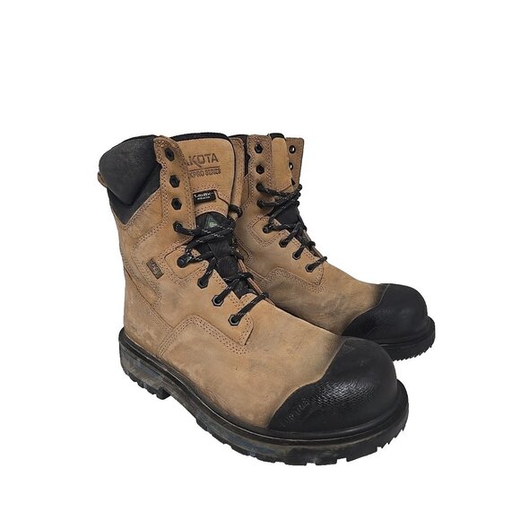 Dakota Other - DAKOTA Men 8" Steel Toe Steel Plate Quad Comfort Work Boots 8522 Wheat Size 10W